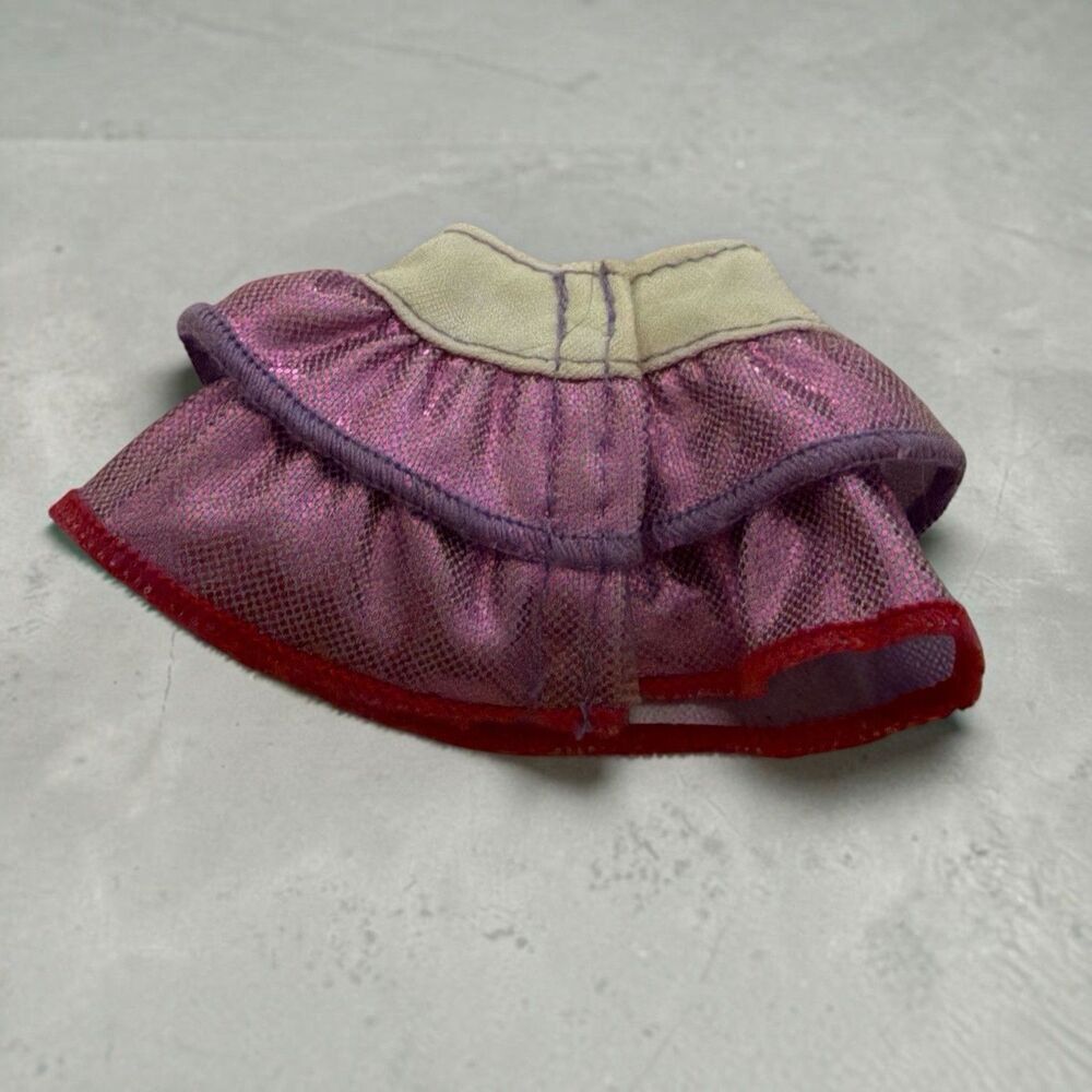 Vintage Barbie Doll Iridescent Purple Layered Mini Skirt Mattel - Clothing Only - Picture 2 of 2